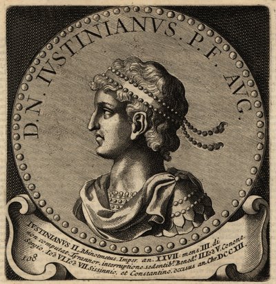 Retrato do Imperador Bizantino Justiniano II. de Netherlandish School