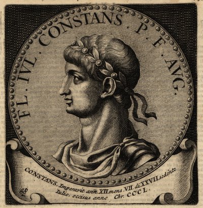 Retrato do Imperador Romano Constantino I. de Netherlandish School