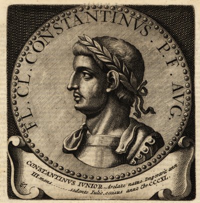 Retrato do Imperador Romano Constantino II. de Netherlandish School