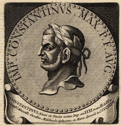 Retrato do Imperador Romano Constantino, o Grande. de Netherlandish School