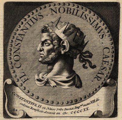 Retrato do Imperador Romano Constâncio II. de Netherlandish School