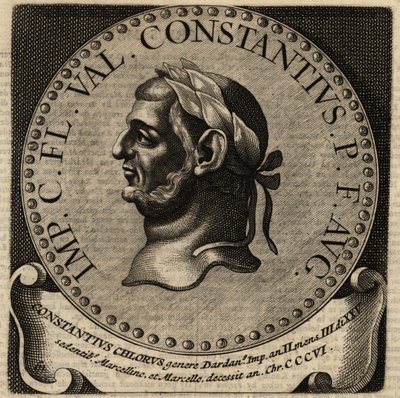 Retrato do Imperador Romano Constâncio I. de Netherlandish School