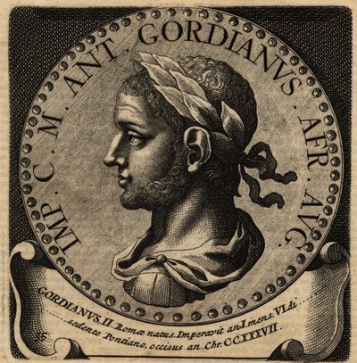 Retrato do Imperador Romano Gordian II. de Netherlandish School