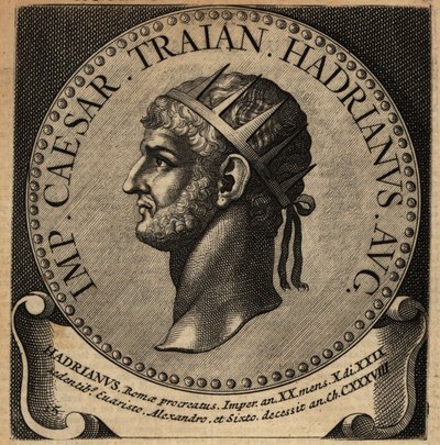 Retrato do Imperador Romano Adriano. de Netherlandish School