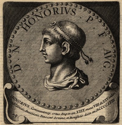Retrato do Imperador Romano Honorius. de Netherlandish School