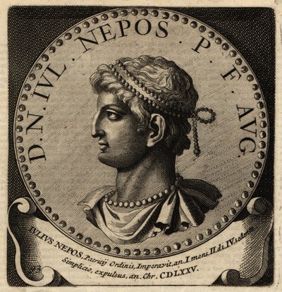Retrato do Imperador Romano Julius Nepos. de Netherlandish School