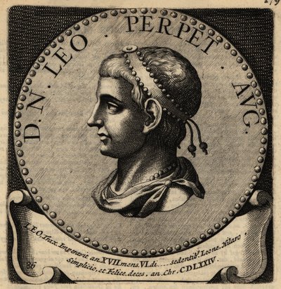Retrato do Imperador Romano Leão I. de Netherlandish School