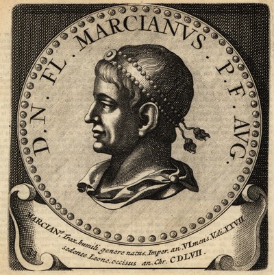 Retrato do Imperador Romano Marciano. de Netherlandish School