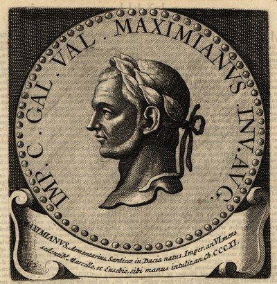 Retrato do Imperador Romano Maximiano. de Netherlandish School