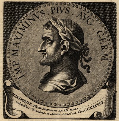 Retrato do Imperador Romano Maximinus Thrax. de Netherlandish School