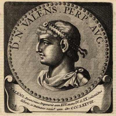 Retrato do Imperador Romano Valens. de Netherlandish School