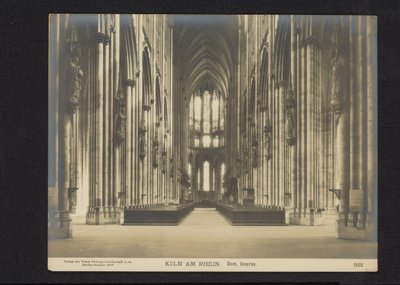 Interior da Catedral de Colônia Colônia am Rhein. Dom, Innes (título no objeto) de Neue Photographische Gesellschaft