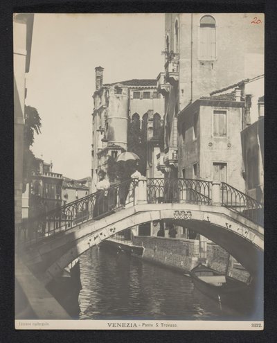 Ponte San Trovaso te Venetië
Venezia - Ponte S. Trovaso (title on object) de Neue Photographische Gesellschaft
