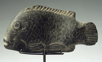 Peixe, 1540-1069 aC (pedra preta dura) de New Kingdom Egyptian