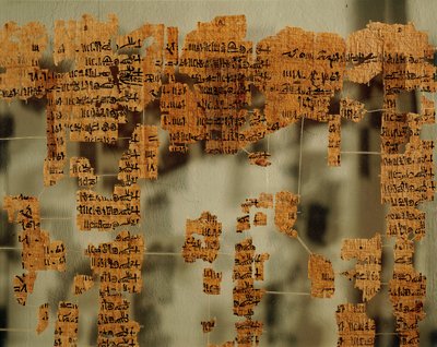 Fragmentos do Papiro do Rei, ou do Cânon Real (papiro) de New Kingdom Egyptian