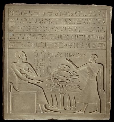 Estela de Imeny (calcário) de New Kingdom Egyptian