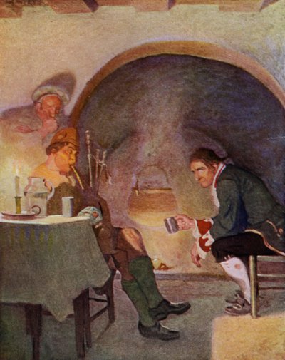 Ilustração para Kidnapped by Robert Louis Stevenson (cor litho) de Newell Convers (after) Wyeth