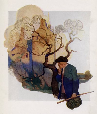 Ilustração de página de título para Kidnapped by Robert Louis Stevenson (cor litho) de Newell Convers (after) Wyeth