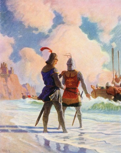 Bruce na praia de Newell Convers Wyeth