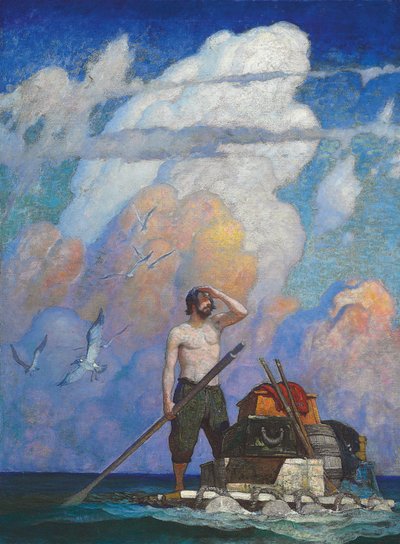 Por uma milha, ou por perto, minha jangada foi muito bem de Newell Convers Wyeth