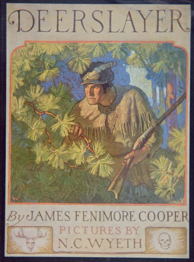 Capa do "The Deerslayer" de James Fennimore Cooper (1759-1851) 1929 (cor litho) de Newell Convers Wyeth