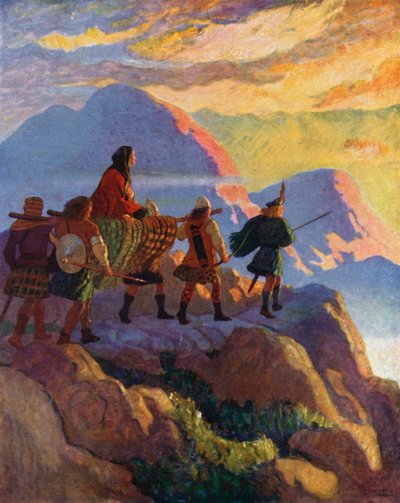 Helen desce o vale das pedras de Newell Convers Wyeth