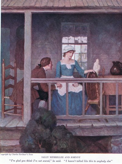 Sally Merrillee e Johnny: Estou feliz que você pense que eu não estou com medo, ele disse. Eu não falei assim com mais ninguém, 1928 de Newell Convers Wyeth