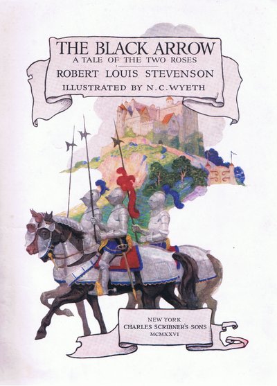 A página de título da Flecha Preta de Newell Convers Wyeth