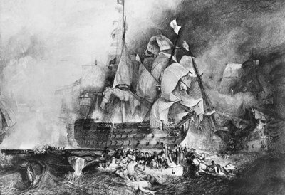 Vitória do HMS, navio de guerra britânico, c1805 de Newton and Co