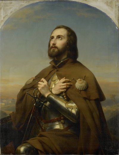 Eberhard (1445-96), Duque de Würtemberg, como Peregrino na Terra Santa de Nicaise de Keyser