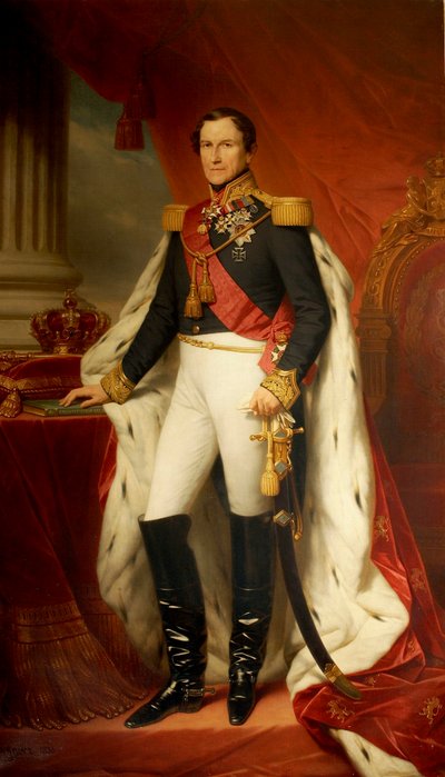 Retrato de Leopoldo I 1790-1865, Rei dos Belgas, 1856. de Nicaise de Keyser