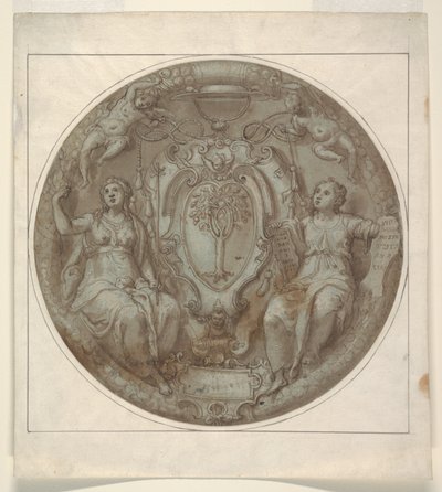 Projeto para um Tondo com armas do Cardeal Giulio della Rovere de Niccolò Martinelli, called il Trometta