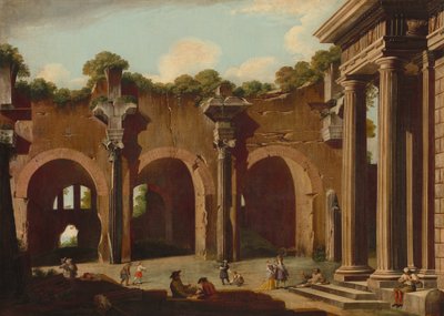 A Basílica de Constantino com uma colunata dórica, 16851690. de Niccolo Codazzi