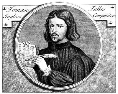 Thomas Tallis, c1505-1585, organista e compositor inglês, 1700 de Niccolo Francesco Haym