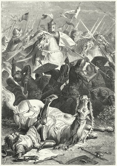 Captura do Marquês Ezzelino III da Romano, gravemente ferido, na Batalha de Torricella de Niccolo Sanesi