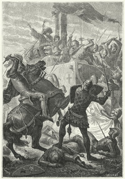 A luta pelo cenócio dos Lombardos na Batalha de Cortenouva de Niccolo Sanesi