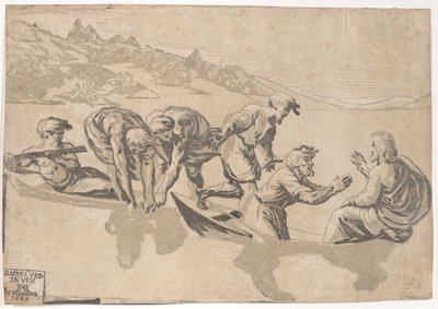 The Miraculous Draft of Fishes, 1540-1550 republicado 1609., 1540-1550 republicado 1609. de Niccolo Vicentino