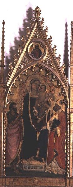 Madonna e Child with Saints (tempera no painel) de Niccolo di Pietro Gerini