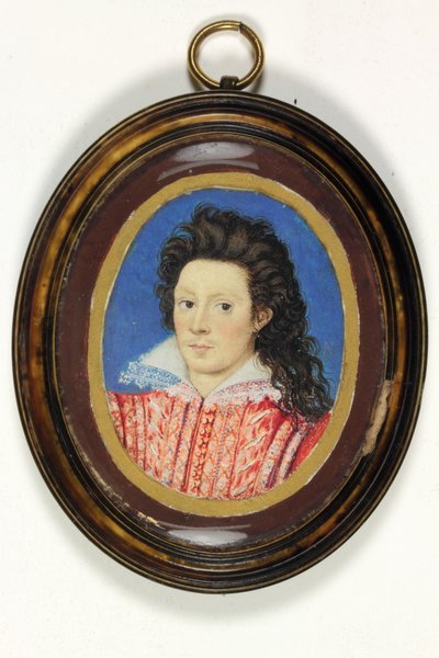 Um cavalheiro chamado John Harington, 2º Lorde Harington Of Exton (aguarela em velino) de Nicholas (attr.to) Hilliard