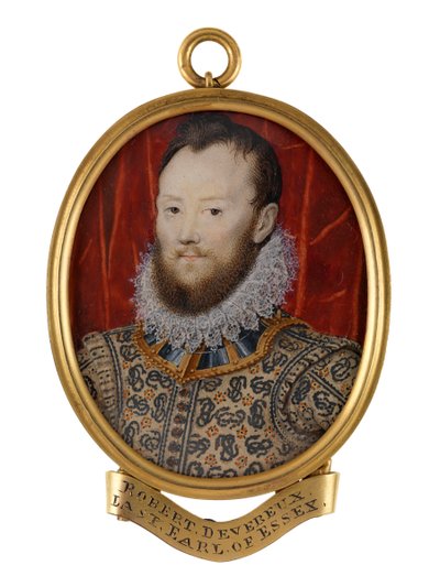 Robert Devereux, 2º Conde de Essex, c.1590 (aguarela) de Nicholas (school of) Hilliard