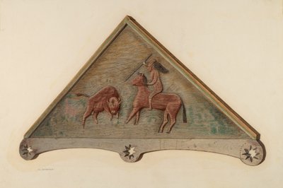 Sobre o painel da porta de Nicholas Amantea