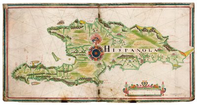 Mapa de Hispaniola de Nicholas Comberford