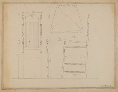 Desenho da cadeira de Nicholas Gorid