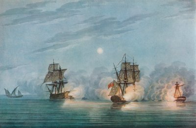 Captura do Badere-I-Zaffér, c1809 de Nicholas Pocock