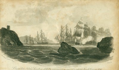Comodoro Nelsons Squadron Skilfully manobra contra uma força francesa superior em 1795 de Nicholas Pocock