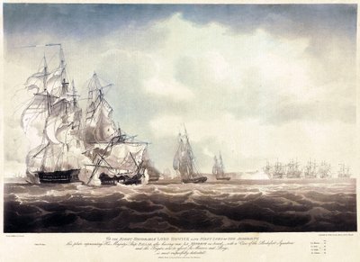 HMS "Pallas" depois de ter percorrido "La Minerve de Nicholas Pocock