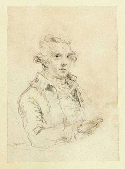 Autorretrato, c.1790 (papel, grafite) de Nicholas Pocock