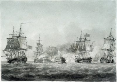 A Batalha de Camperdown (Mar do Norte) de Nicholas Pocock