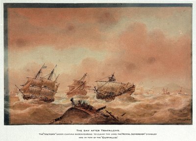 No dia seguinte à Batalha de Trafalgar de Nicholas Pocock