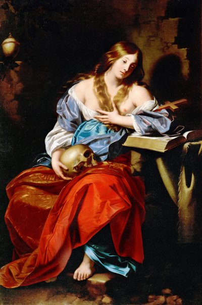 Marie Madeleine - Maria Madalena, de Renieri (Regnier), Niccolo (c. 1590-1667). Óleo sobre tela, c. 1655. Tamanho: 185x123,5 cm. Museu de História de Arte, Viena de Nicholas Renieri